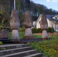 Image for Three Wooden Morels in Front of the Town Hall - Hellikon, AG, Switzerland