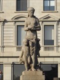 Image for Woman with Boy and Flute - Barcelona, Spain