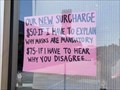 Image for Sign at Denton Restaurant Threatens to Charge $50 ‘If I Have To Explain Why Masks Are Mandatory’ - Denton, TX