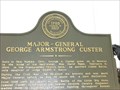 Image for Major General - George Armstrong Custer - Historical Marker - Monroe, Michigan, USA.