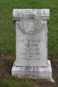 Image for Sov. Thomas F. Brown - Rose Hill Cemetery - Wapanucka, OK