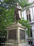 Image for Franklin Crater on Moon - Benjamin Franklin Statue on School Street - Boston, MA