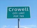 Image for Crowell, TX - Population 769
