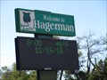 Image for Welcome to Hagerman Time and Temperature Sign - Hagerman, NM