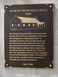 Image for MHM Marais Memorial Hall - Marais MB