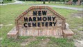 Image for New Harmony Cemetery - Tyler, Smith County, TX