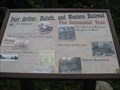 Image for Port Arthur, Duluth, and Western RR & Centennial Trail sign – Grand Marais, MN