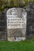 Image for Milestone, junction of Front Street and Station Road, Alston, Cumbria.