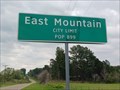 Image for East Mountain, TX - Population 899