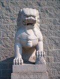 Image for Chinese guardian lion statue at entrance to The Great Wall Shopping Mall - Kent, WA