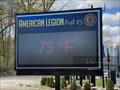 Image for American Legion Post 85 Time/Temp Sign - Woonsocket, Rhode Island