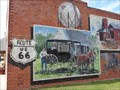 Image for Historic Route 66 Mural - Davenport, Oklahoma, USA.