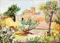 Image for “Hertford Castle” by Irene Hawkins – Moat Garden, Hertford Castle, Hertford, Herts, UK