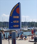 Image for Time and Temperature Sign at the Port - Portalban, FR, Switzerland