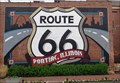 Image for Historic Route 66 - Gigantic Route 66 Highway Shield - Pontiac, Illinois, USA
