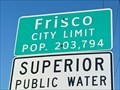 Image for Frisco, TX - Population 203,794