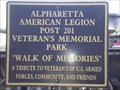 Image for WALK OF MEMORIES. American Legion 201, Alpharetta, GA