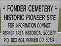 Image for Fonder Cemetery - Douglas County, CO