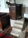 Image for Stone Pulpit base, St Michael , Edvin Ralph, Herefordshire, England