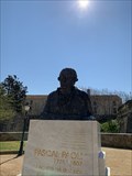 Image for Pascal Paoli devant le palais de justice en statue de bronze à Ajaccio - France