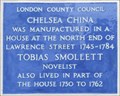 Image for Chelsea China and Tobias Smollett - Lawrence Street, London, UK