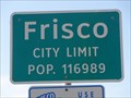 Image for Frisco, TX - Population 116,989