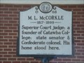 Image for M.L. McCorkle - O68 - Newton, North Carolina