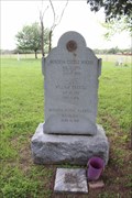 Image for FIRST -- Marked grave at Woods Prairie Cemetery, West Point TX