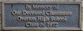 Image for Deceased Classmates of Overton High School Class of 1972 ~ Memphis, Tennessee