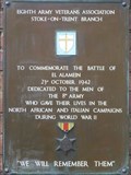 Image for The 8th Army Memorial Plaque - Stoke, Stoke-on-Trent, Staffordshire, UK.