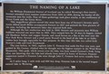 Image for The Naming of a Lake