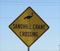 Image for Sandhill Crane Crossing Sign - Punta Gorda, Florida, USA
