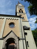 Image for Glockenturm der katholischen Pfarrkirche St. Georg - Schloßberg, Lk Rosenheim, Bayern, D
