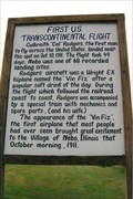 Image for FIRST - U.S. Transcontinental Flight - Nebo, IL