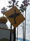 Image for Surfer Crossing on PCH, Encinitas, CA