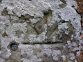 Image for Inverted Cut Bench Mark with 1GL Bolt on St Mary the Virgin Church, Friston. Sussex