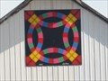 Image for Double Wedding Ring Barn Quilt – rural Rock Rapids, IA