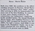 Image for The Morse - Morris House