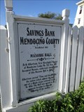 Image for Mendocino Masonic Hall - Mendocino, CA