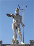 Image for Planet Neptune and the Roman god Neptune - Messina, Italy.