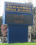 Image for Alhambra High School Time and Temperature Sign - Martinez, CA