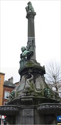 Image for High placed Lion in Verviers, Belgium.