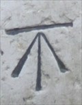 Image for Cut Mark, Milestone, A487, Machynlleth, Gwynedd, Wales, UK