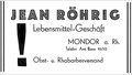 Image for Jean Röhrig Lebensmittel - 1932, Mondorf, NRW, Germany