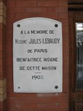 Image for Plaque de Madame Jules Lebaudy - Gatineau, Québec