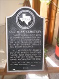 Image for MOVED - Old Wink Cemetery