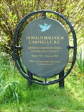 Image for Memorial to Donald Malcolm Campbell CBE, Coniston, Cumbria UK