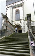 Image for Stairs leading up to church  - Ceský Krumlov, Czech Republic