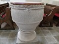Image for Medieval font - Ewenny Priory - Wales. Great Britain.