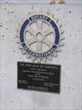 Image for Rotary plaque on The Pine Man, Tokoroa. New Zealand.
